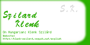 szilard klenk business card