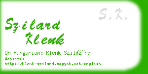 szilard klenk business card